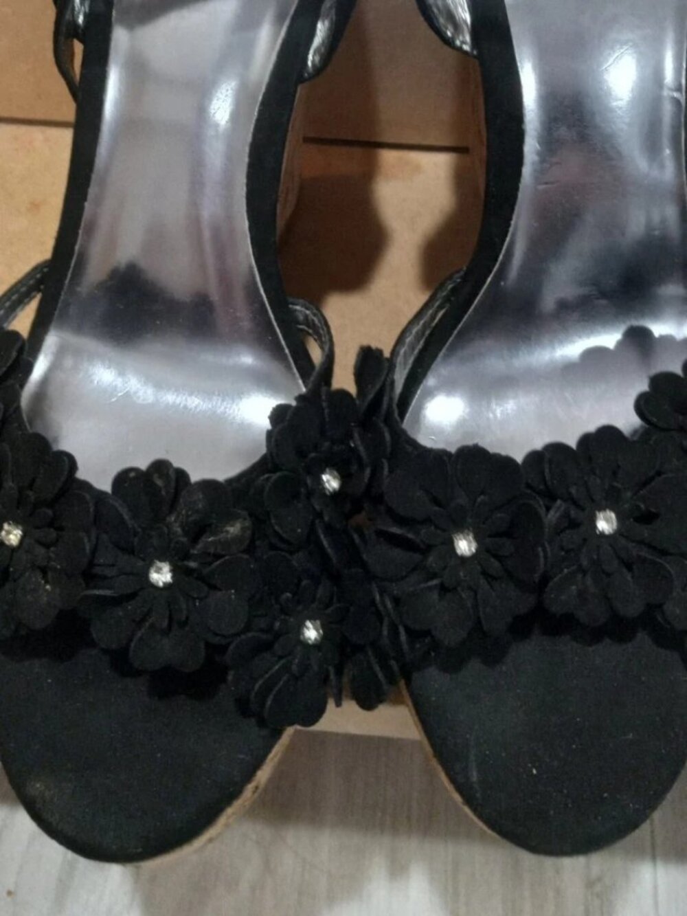 Carlos Santana Women Open Toe Wedge Sandals Size 10
